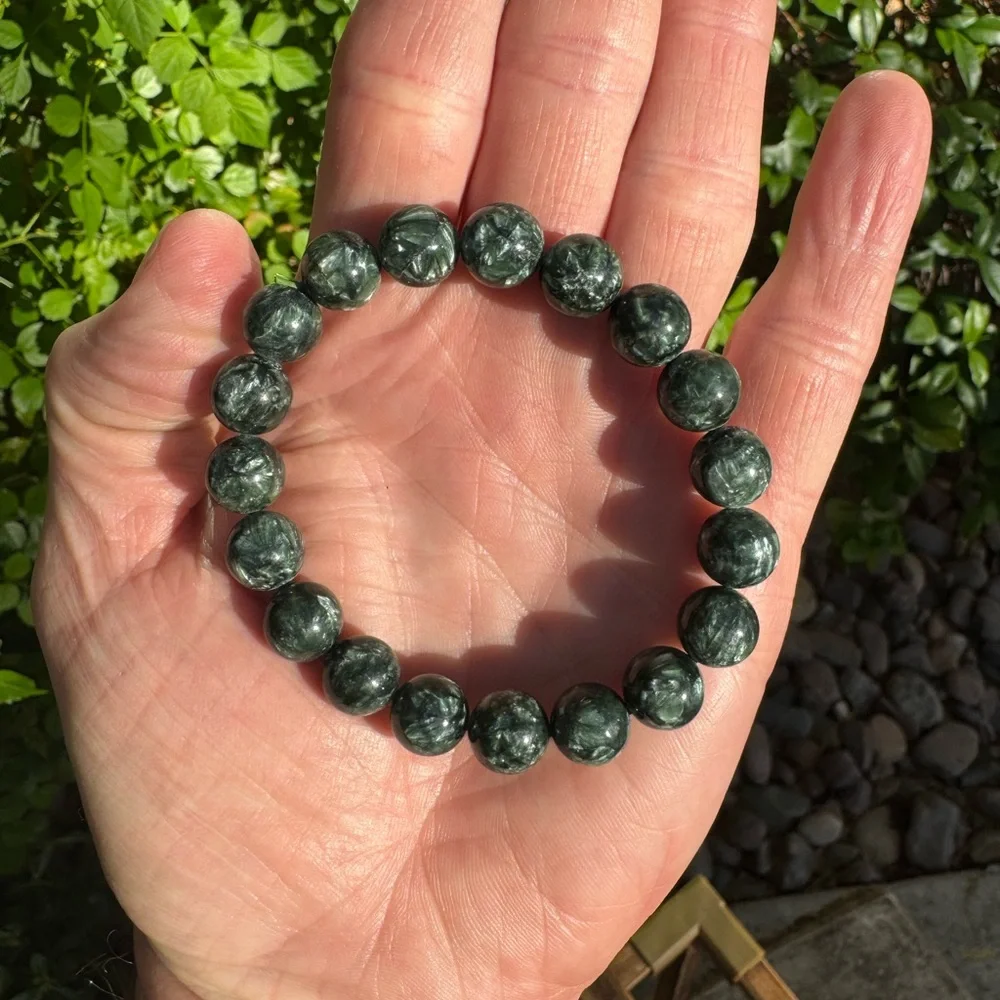 Elegant Seraphinite 10mm bracelet - Picture 4 of 4